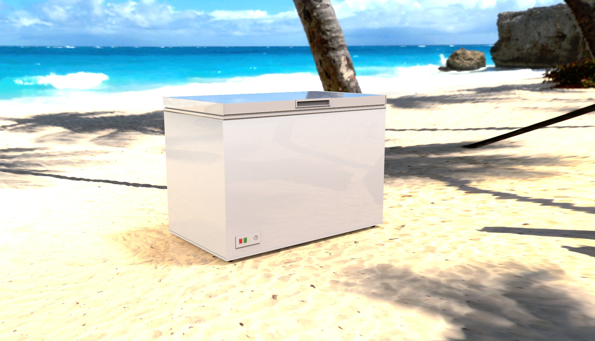 Solar Freezer on a Beach